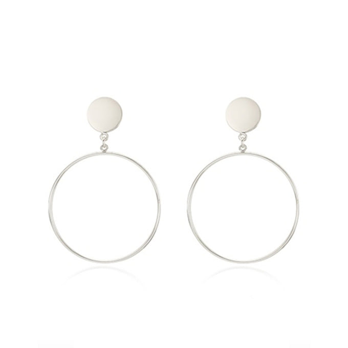 Tow Circles Earring_Silver
